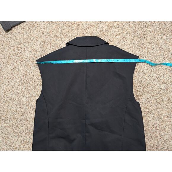 ZARA women's Black VEST, Size Small slightly cropped styling, NWT - Picture 5 of 12